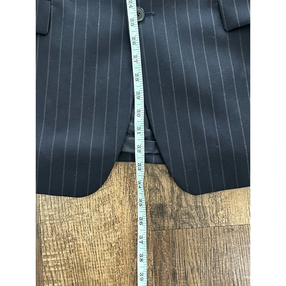 DKNY Mens Pinstripe Wool Blazer 42R Bloomingdales Canada Made Suit Jacket‎